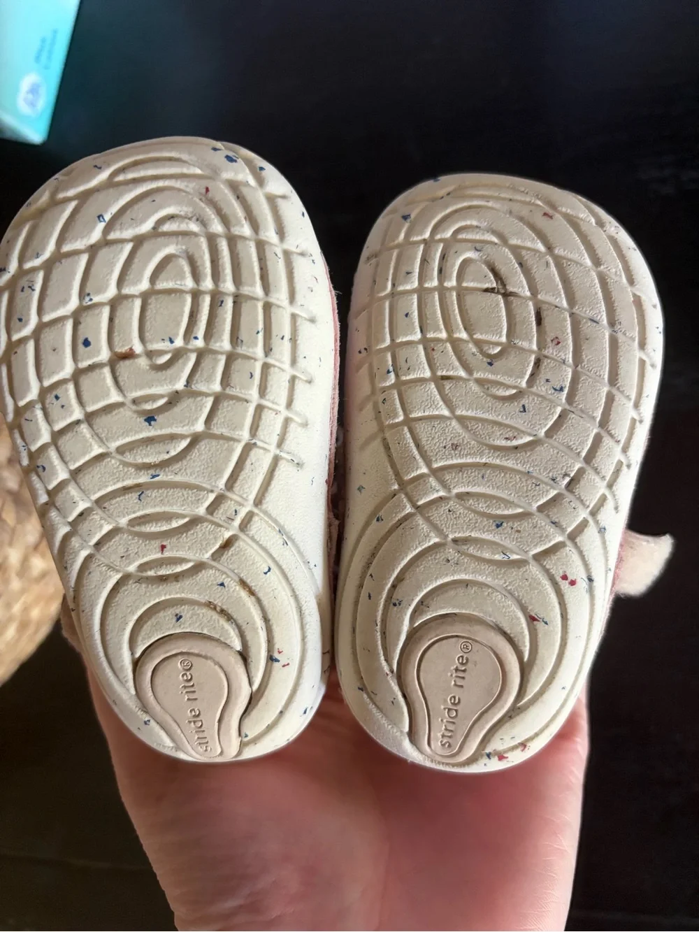 Stride Rite Pink Velcro Baby Walker Shoes